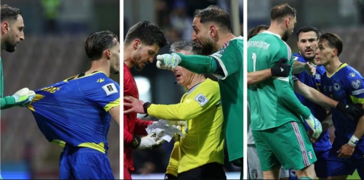 pg真人娱乐-图片报：点球大战多纳鲁马“抢走”波黑门将小抄，与对方发生争执